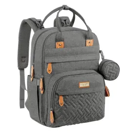 Moon Kary Me Diaper Bag with Pacifier Case (Dark Grey)