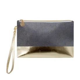 Oxford Gold Colorblock Wristlet