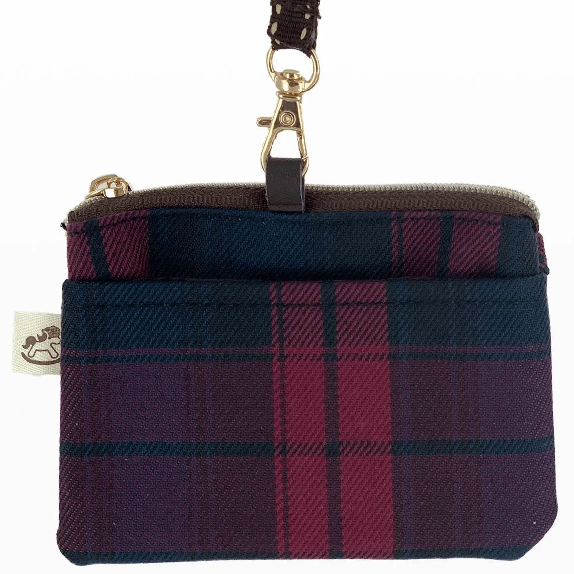 Red & Blue Tartan Plaid Card & Coin Purse