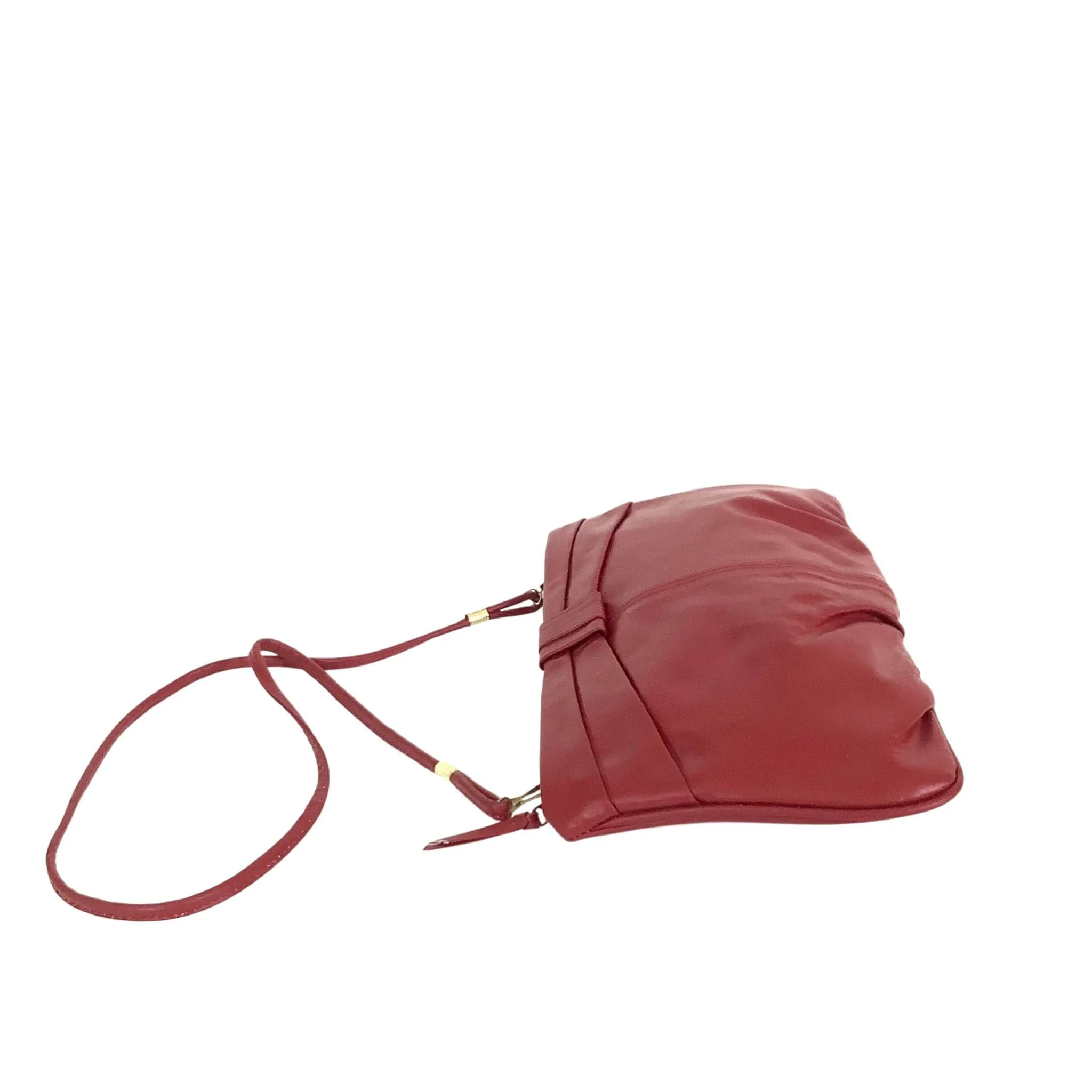 Red Leather Clutch Bag