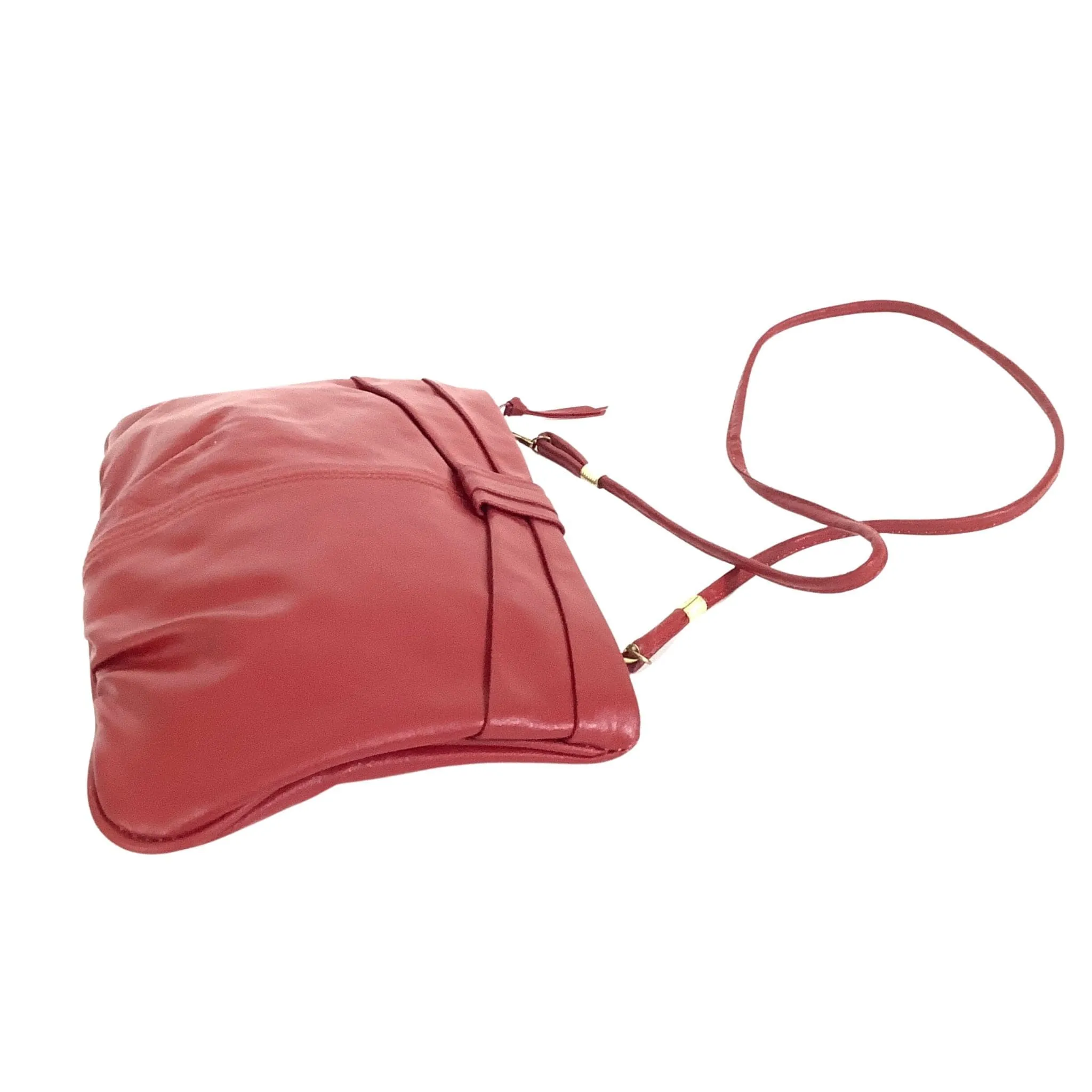 Red Leather Clutch Bag