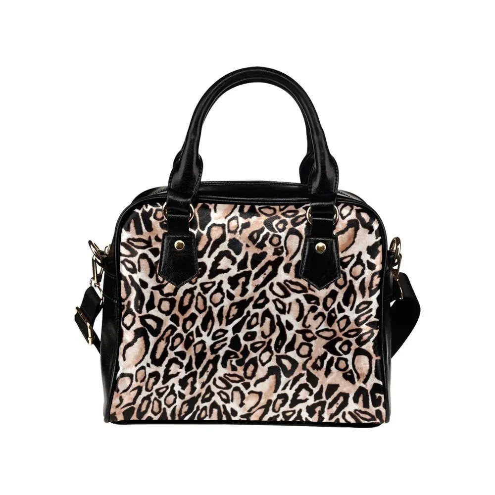 Shoulder Handbag-Leopard Print 101, Vegan Leather, Shoulder Bags for Women, Over the Shoulder Bag