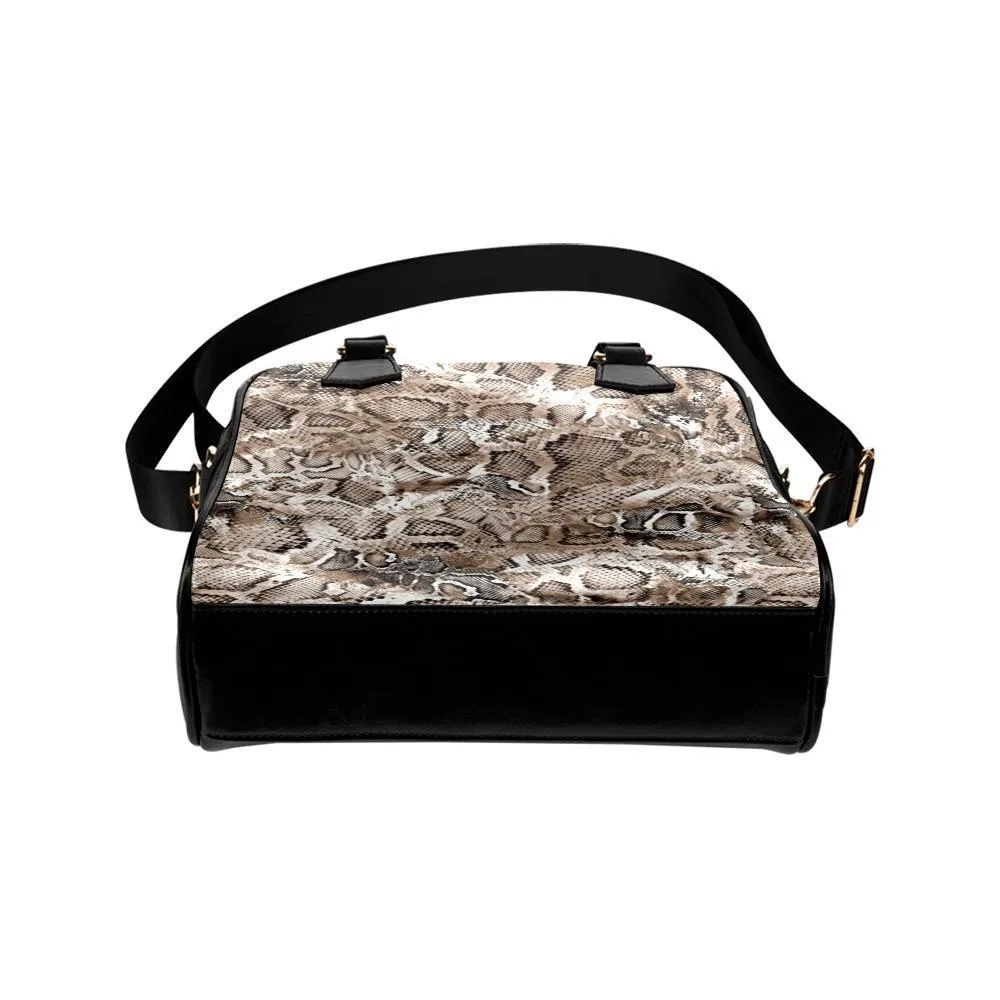 Shoulder Handbag-Snake Skin Print 102, Vegan Leather, Shoulder Bags for Women, Over the Shoulder Bag