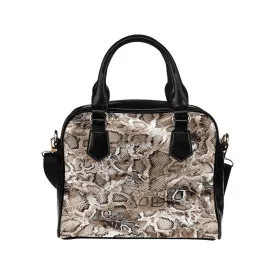 Shoulder Handbag-Snake Skin Print 102, Vegan Leather, Shoulder Bags for Women, Over the Shoulder Bag