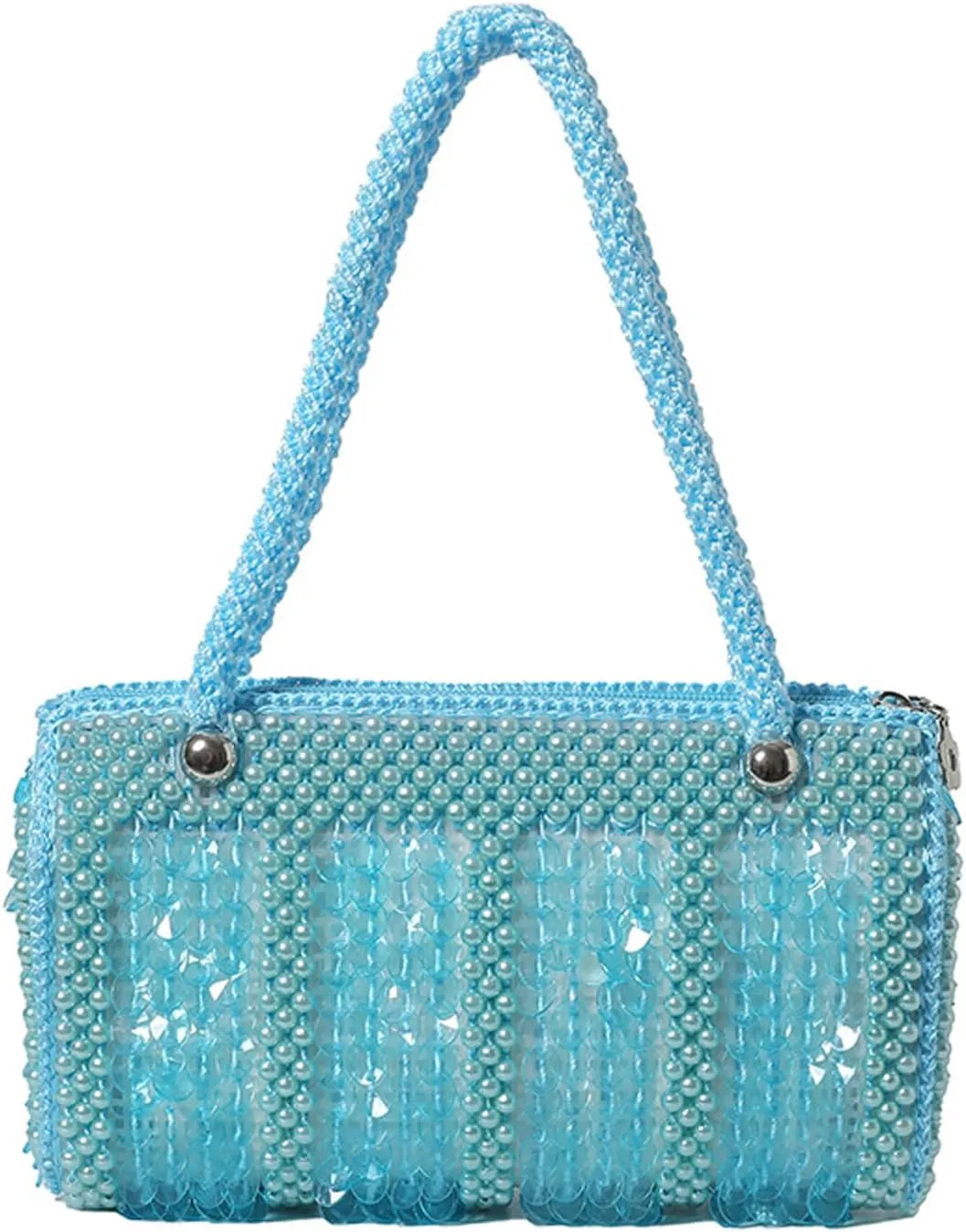 Sparkly Beaded Purse, Elegant Beaded Shoulder Bag Clutch for Evening Events, Handcrafted Beaded Bag with Unique Glitter Design, Perfect for Parties Weddings