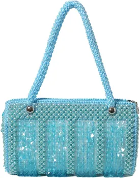 Sparkly Beaded Purse, Elegant Beaded Shoulder Bag Clutch for Evening Events, Handcrafted Beaded Bag with Unique Glitter Design, Perfect for Parties Weddings