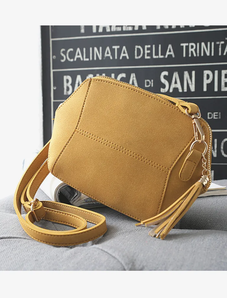 Tassel Solid Color Shell bag