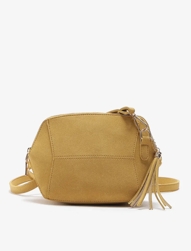 Tassel Solid Color Shell bag