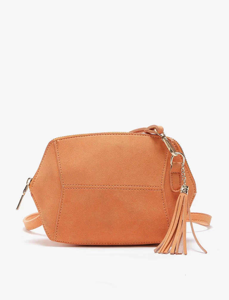 Tassel Solid Color Shell bag