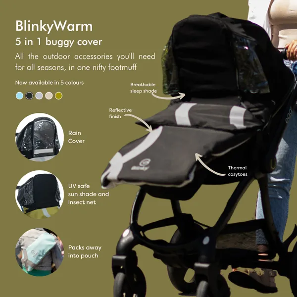 The Blinky Company Black (5-In-1) All Season Buggy Cover