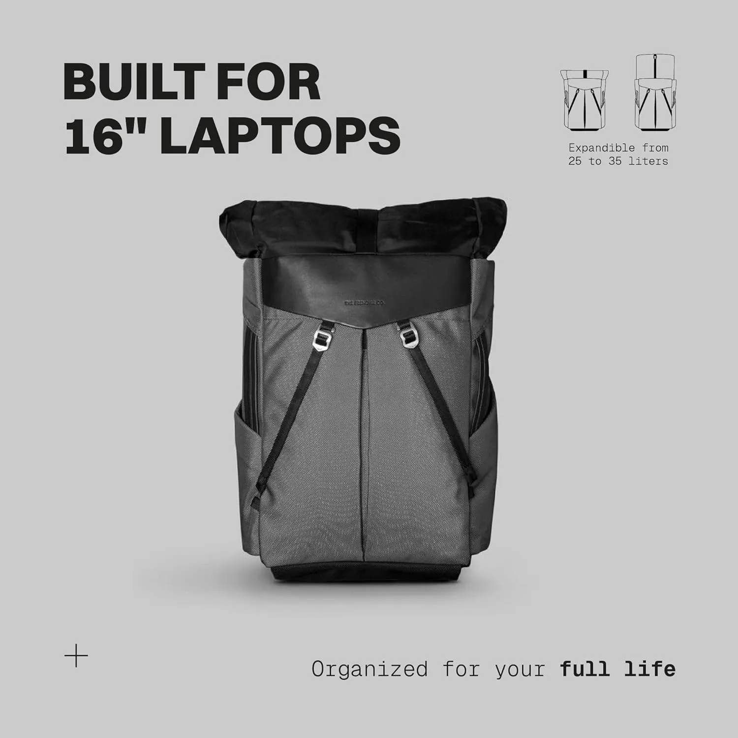 The Frenchie Co. Anti-Theft Speed Backpack, Slim Minimalist Backpack with Hidden Zippers and Cut-Resistant Design for Travel and Everyday Use, Made of Ballistic Nylon