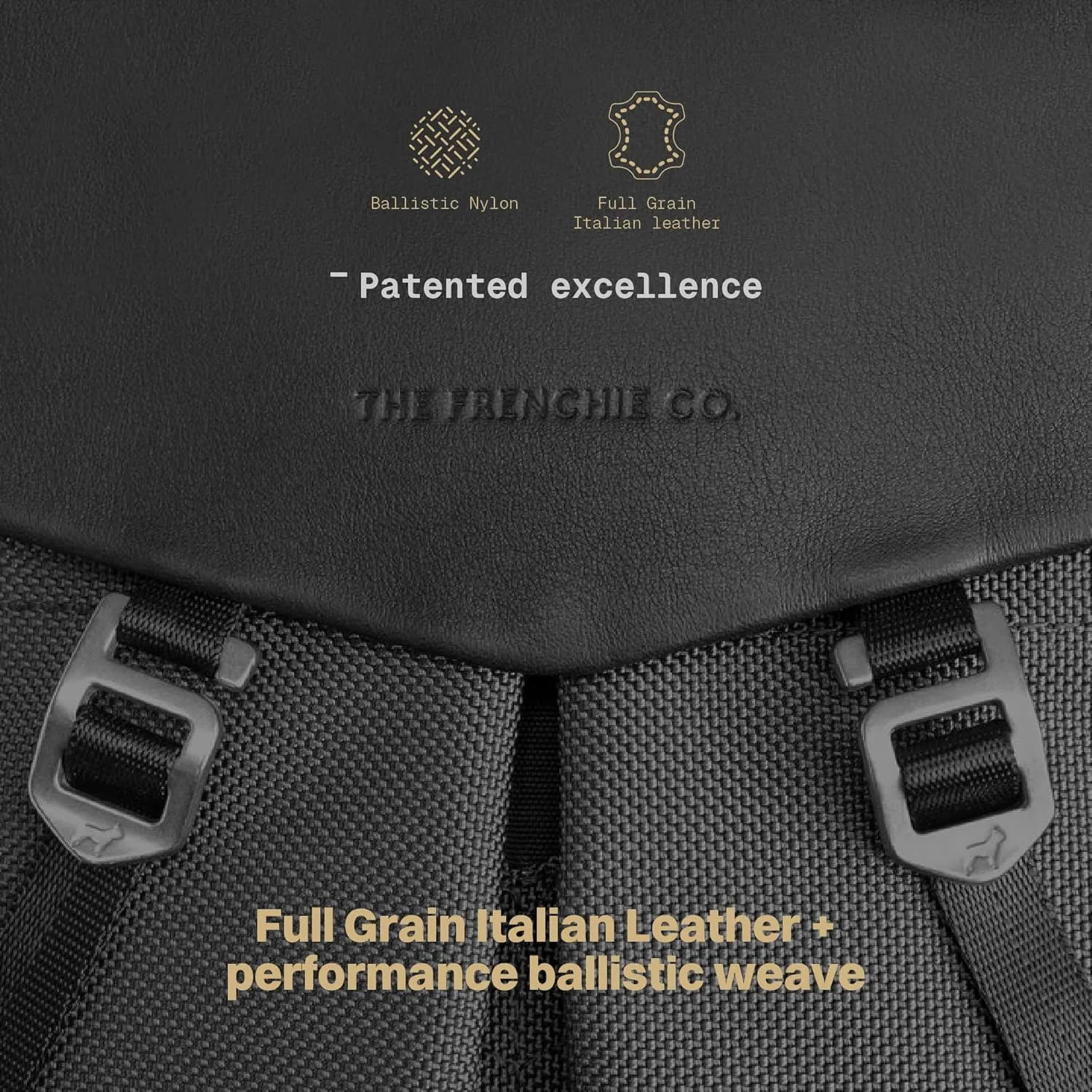 The Frenchie Co. Anti-Theft Speed Backpack, Slim Minimalist Backpack with Hidden Zippers and Cut-Resistant Design for Travel and Everyday Use, Made of Ballistic Nylon