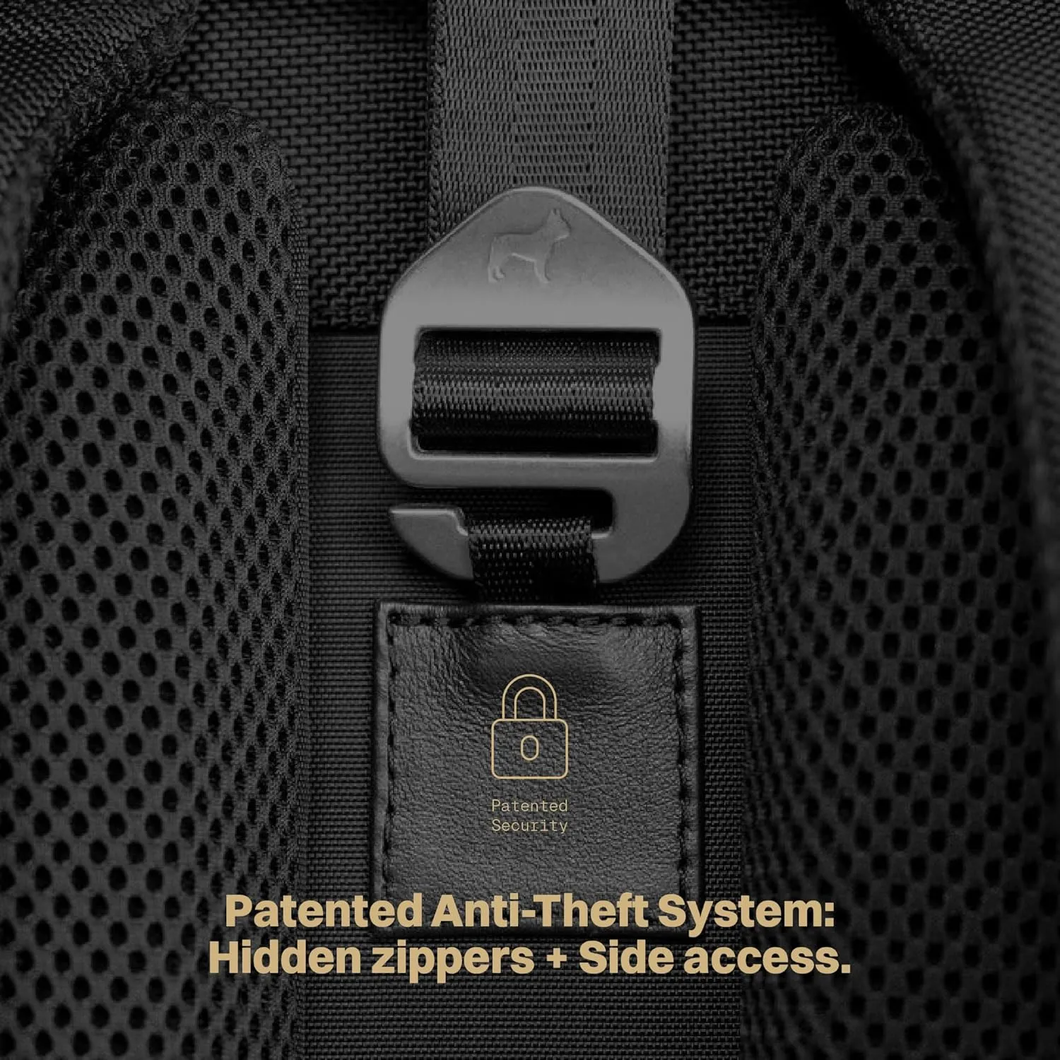 The Frenchie Co. Anti-Theft Speed Backpack, Slim Minimalist Backpack with Hidden Zippers and Cut-Resistant Design for Travel and Everyday Use, Made of Ballistic Nylon