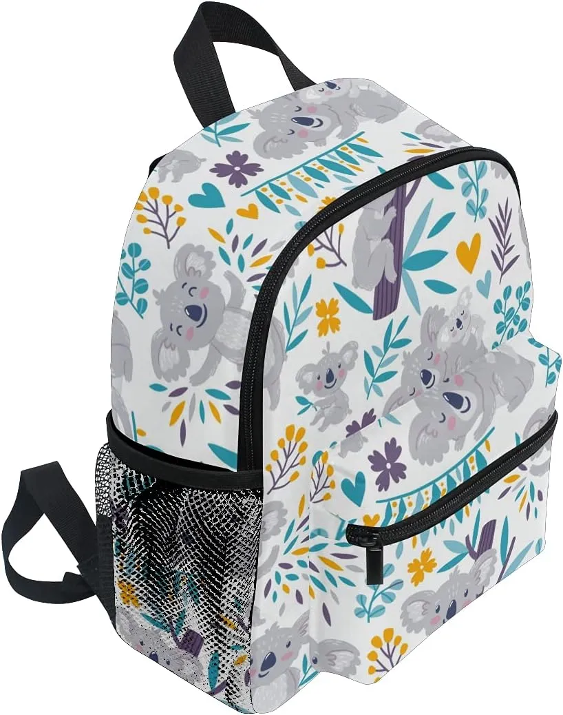 TropicalLife Cute Koala Floral Flower Kids Backpack Children Preschool Book Bags Kindergarten Toddler Backpack Daypack for Girls Boys School