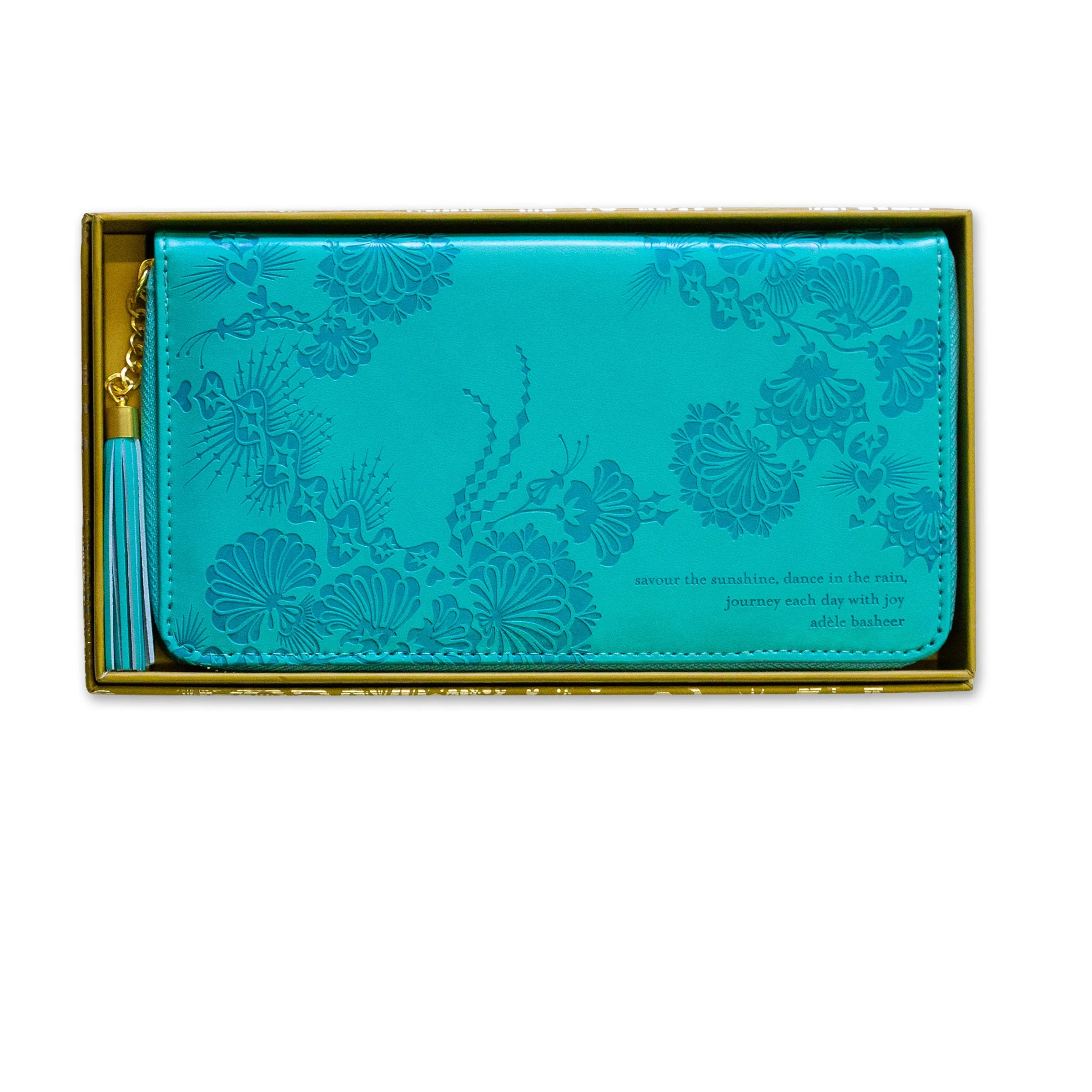 Turquoise Twist Travel Clutch in Gift Box